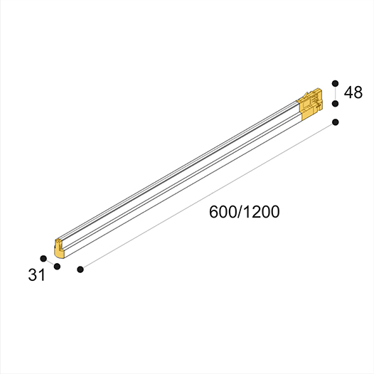 Linear track light 600mm - 1200mm 90Cri 20w -30w